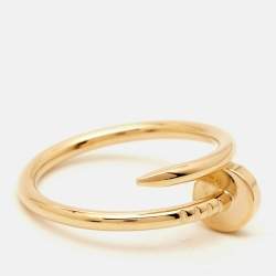 Pre Owned Cartier Juste Un Clou 18k Yellow Gold Small Model Ring Size 49