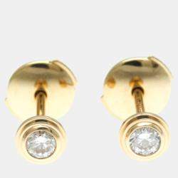 Cartier 18K Pink Gold Diamond SM D'Amour Earrings