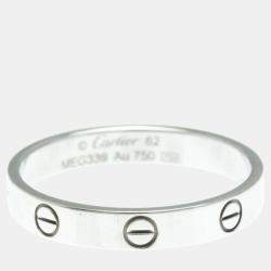 مملوكة مسبقًا Cartier 18K White Gold Love Ring EU 62