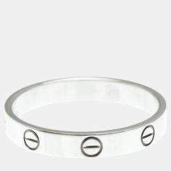 مملوكة مسبقًا Cartier 18K White Gold Love Ring EU 62
