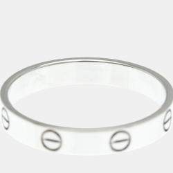 مملوكة مسبقًا Cartier 18K White Gold Love Ring EU 62
