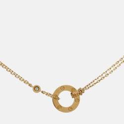 Pre Owned Cartier Love Diamond 18k Yellow Gold Bracelet