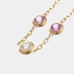 Pre Owned Cartier 18K Rose Gold, Sapphire and Diamond d'Amour Chain Bracelet