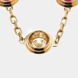 Pre Owned Cartier 18K Rose Gold, Sapphire and Diamond d'Amour Chain Bracelet