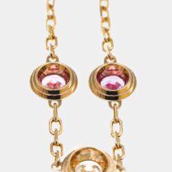 Pre Owned Cartier 18K Rose Gold, Sapphire and Diamond d'Amour Chain Bracelet