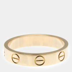 Pre Owned Cartier 18K Rose Gold Love Band Ring EU 50