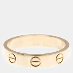 Pre Owned Cartier 18K Rose Gold Love Band Ring EU 50