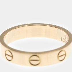 Pre Owned Cartier 18K Rose Gold Love Band Ring EU 50