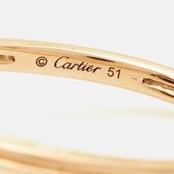 Cartier Amulette De Cartier Onyx Diamond 18k Rose Gold Ring Size 51