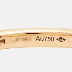 Cartier Amulette De Cartier Onyx Diamond 18k Rose Gold Ring Size 51