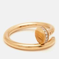 Cartier Juste Un Clou Diamond 18k Rose Gold Classic Model Ring Size 55