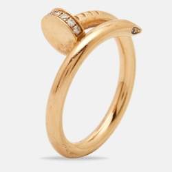 Cartier Juste Un Clou Diamond 18k Rose Gold Classic Model Ring Size 55