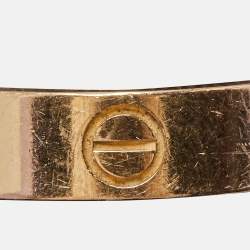 Cartier Love 3 Diamonds 18k Rose Gold Classic Model Ring Size 55