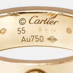 Cartier Love 3 Diamonds 18k Rose Gold Classic Model Ring Size 55