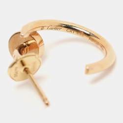 مملوكة مسبقًا Cartier 18K Rose Yellow Gold Juste Un Clou Earrings