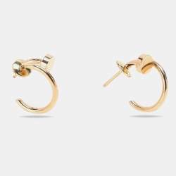 مملوكة مسبقًا Cartier 18K Rose Yellow Gold Juste Un Clou Earrings