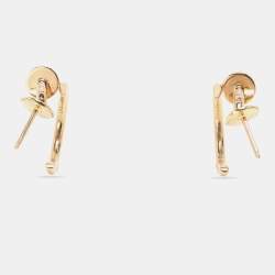 مملوكة مسبقًا Cartier 18K Rose Yellow Gold Juste Un Clou Earrings