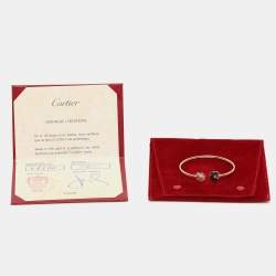Cartier Amulette De Cartier Malachite White Mother Of Pearl & Diamond 18k Rose Gold Open Bracelet 17cm