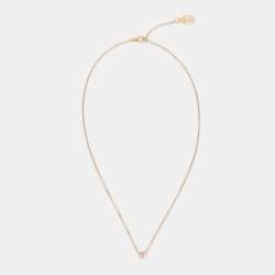 Pre Owned Cartier d'Amour Pink Sapphire 18k Rose Gold Necklace