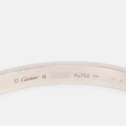 Cartier Love 18k White Gold Bracelet 16
