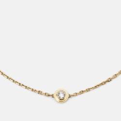 Pre Owned Cartier d'Amour Diamond 18k Yellow Gold Mini Model Bracelet