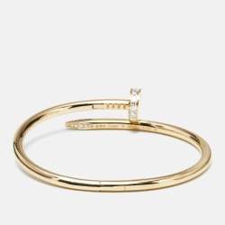 Cartier Juste Un Clou Diamonds 18k Yellow Gold Classic Model Bracelet 16