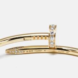 Cartier Juste Un Clou Diamonds 18k Yellow Gold Classic Model Bracelet 16