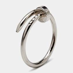 Cartier Juste Un Clou 18k White Gold Small Model Ring Size 54