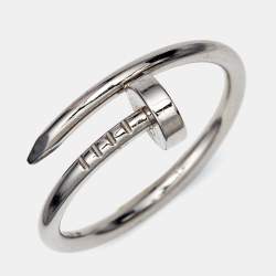 Cartier Juste Un Clou 18k White Gold Small Model Ring Size 54