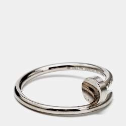 Cartier Juste Un Clou 18k White Gold Small Model Ring Size 54
