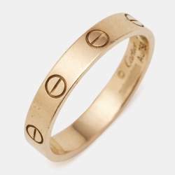 Pre Owned Cartier Love 18k Rose Gold Small Model Wedding Band Ring Size 57