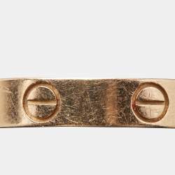 Pre Owned Cartier Love 18k Rose Gold Small Model Wedding Band Ring Size 57