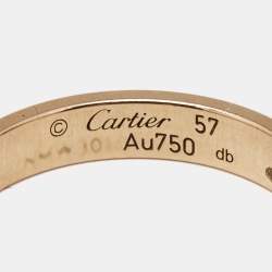 Pre Owned Cartier Love 18k Rose Gold Small Model Wedding Band Ring Size 57