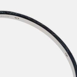 Pre Owned Cartier 18K White Gold and Diamond Love Bangle Bracelet Size 17