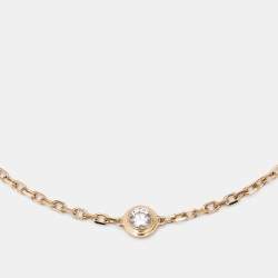 مملوكة مسبقًا Cartier d'Amour Diamond 18k Rose Gold Small Model Bracelet