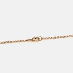 مملوكة مسبقًا Cartier Love Interlocking 2 Hoops 18K Rose Gold Pendant Necklace