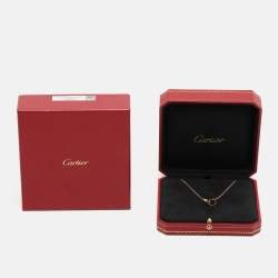 مملوكة مسبقًا Cartier Love Interlocking 2 Hoops 18K Rose Gold Pendant Necklace