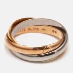 مملوكة مسبقًا Cartier Trinity 18k Three Tone Gold Small Model Ring Size 52