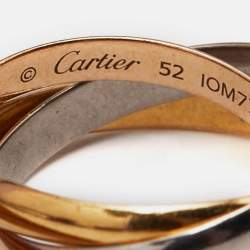 مملوكة مسبقًا Cartier Trinity 18k Three Tone Gold Small Model Ring Size 52