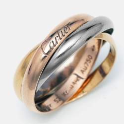 مملوكة مسبقًا Cartier Trinity 18k Three Tone Gold Small Model Ring Size 52