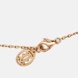 Pre Owned Cartier d'Amour Pink Sapphire 18k Rose Gold Necklace