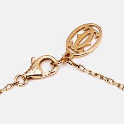 Pre Owned Cartier d'Amour Pink Sapphire 18k Rose Gold Necklace