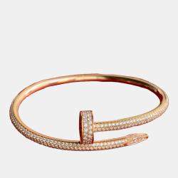 Cartier 18K Rose Gold and Diamond Juste Un Clou Bracelet