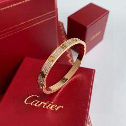 Cartier 18K Yellow Gold and Diamond Love Bangle Bracelet