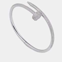 Cartier 18K White Gold, Diamond Juste Un Clou Bracelet
