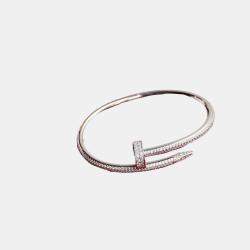 Cartier 18K White Gold, Diamond Juste Un Clou Bracelet