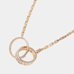 Cartier 18K Rose Gold and Diamond Love Pendant Necklace