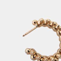 Cartier 18K Rose Gold and Diamond Clash de Cartier Hoop Earrings