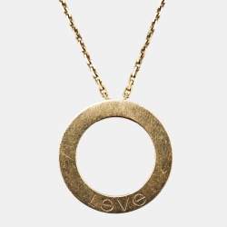 Cartier Love 3 Diamonds 18k Yellow Gold Necklace