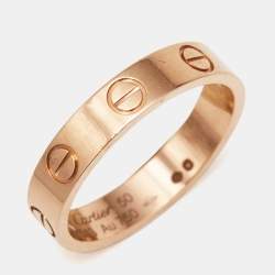 Cartier Love 18k Rose Gold Small Model Wedding Band Ring Size 50